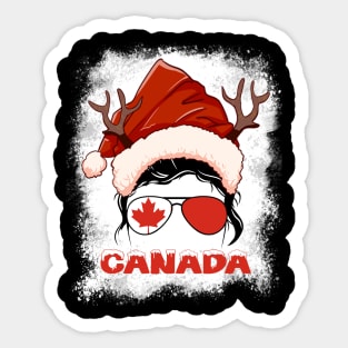 Canada girl, Canadian Christmas gift , Regalo Navidad Canada Sticker